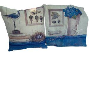 Beachy Sea Ocean themed one pillow one corresponding pillow cover NEW